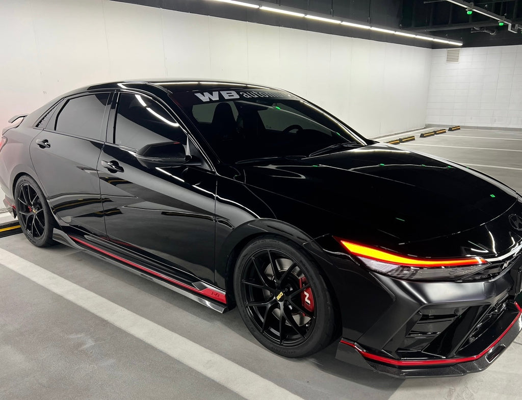 Hyundai Elantra N PE Carbon Fiber CARBON FIBER SIDE SKIRTS
