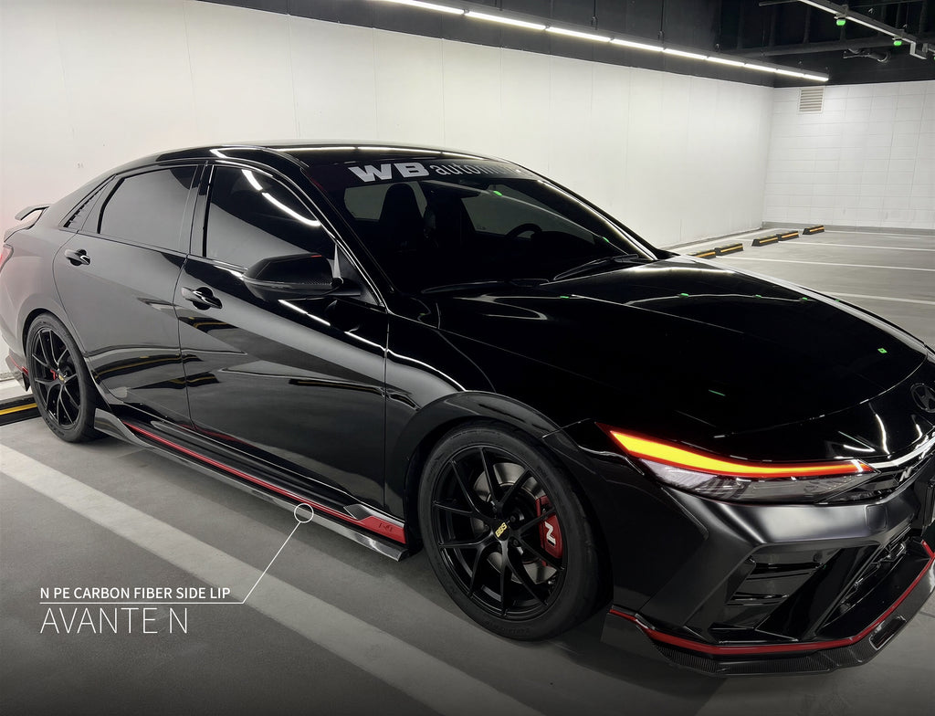 Hyundai Elantra N PE Carbon Fiber CARBON FIBER SIDE SKIRTS