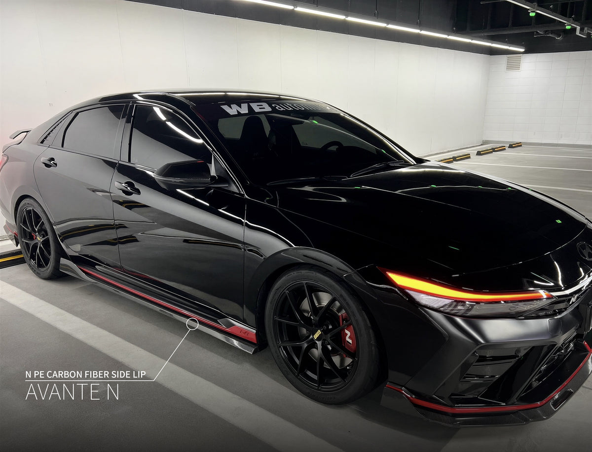 Hyundai Elantra N PE Carbon Fiber CARBON FIBER SIDE SKIRTS